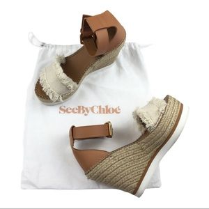 See by Chloe Glyn Espadrille Wedge Sandal, 38